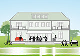 Family house cross-section