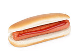 Hot dog with ketchup