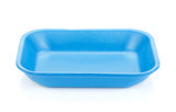 Blue empty food tray