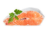 Salmon with parsley