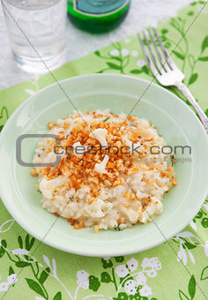 Cauliflower Risotto with crumbs 
