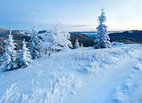 Predown winter mountain landscape 
