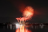 Fireworks on Monate Lake, Varese - Italy