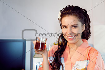 girl with cup of tea