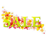 Sale Poster With Flowers