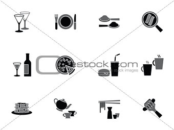 Collection of food and beverage icons