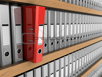 choose red binder folder
