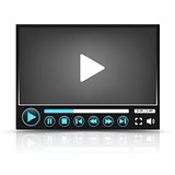 Black Vector Video Player Interface