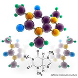 Molecule structure of caffeine