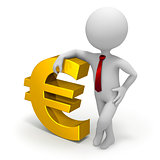 Businessman and euro currency symbol