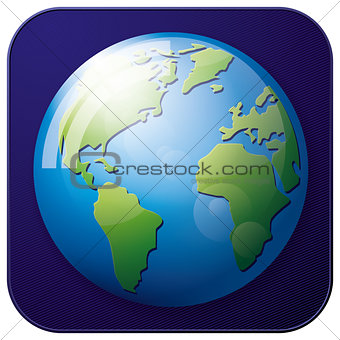 Icon Earth Globe