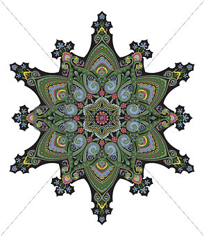 Middle eastern floral pattern motif