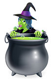  Witch and Cauldron Cartoon