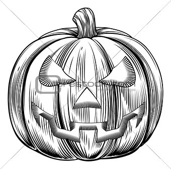 Vintage halloween pumpkin