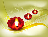 Golden Diwali Card Design
