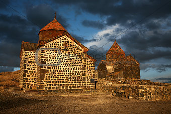 Old small stone church in Armenia