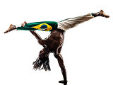 brazilian  black man dancer dancing capoiera 