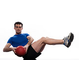man fitness ball Worrkout Posture exercise