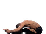 man yoga paschimottanasana pose Seated Forward Bend 