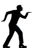silhouette man funny egyptian walking full length 
