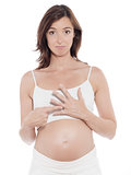 woman pregnant single mother concept