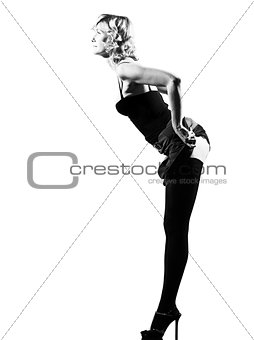 stylish silhouette woman showing buttock