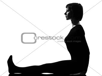 woman paschimottanasana yoga pose