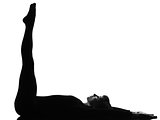 woman salamba sarvangasana Shoulder Stand yoga pose 