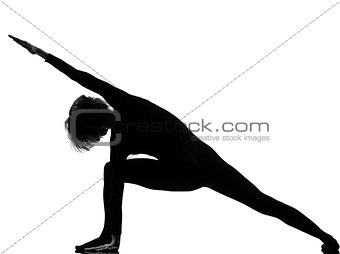 utthita parsvakonasana woman yoga pose