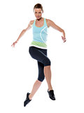woman exercising workout runing jumping