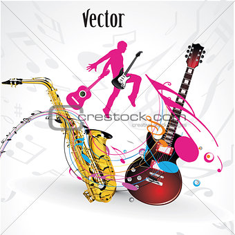 Vector music party, concert