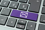Email symbol on computer keyboard