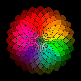 Rainbow style vector wheel