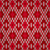 Seamless red knitted pattern