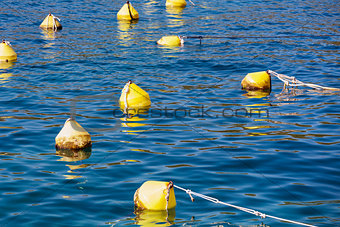 Yellow anchor buoy