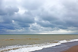 Storm clouds over the sea surface