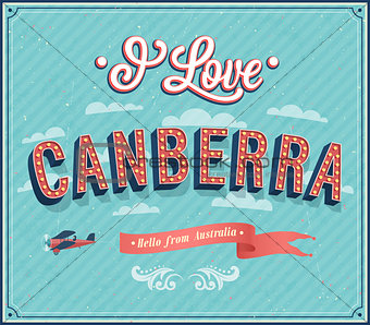 Vintage greeting card from Canberra - Australia.