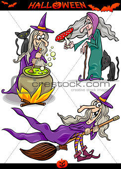 Halloween Cartoon Spooky Themes Set