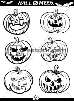 Halloween Cartoon Themes for Coloring Book
