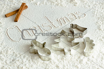 Flour, cinnamon and cutters