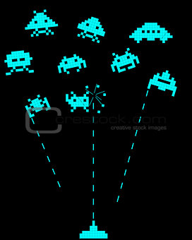 battle with space invaders