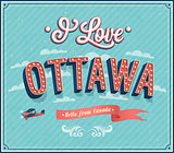 Vintage greeting card from Ottawa - Canada.