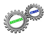 business ethics in silver grey gears