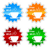 Free wi-fi vector labels
