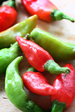 red and green chillies