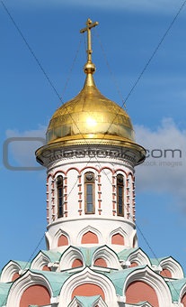 Dome of the church of the Kazan Kremlin in Moscow