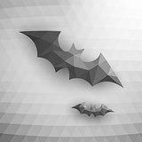 Halloween Bats On Abstract Mosaic Background