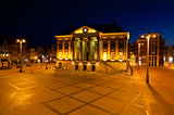 City Hall in Groningen at night