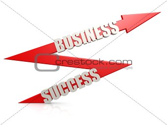Red business success arrow