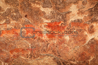 Bushmen rock painting